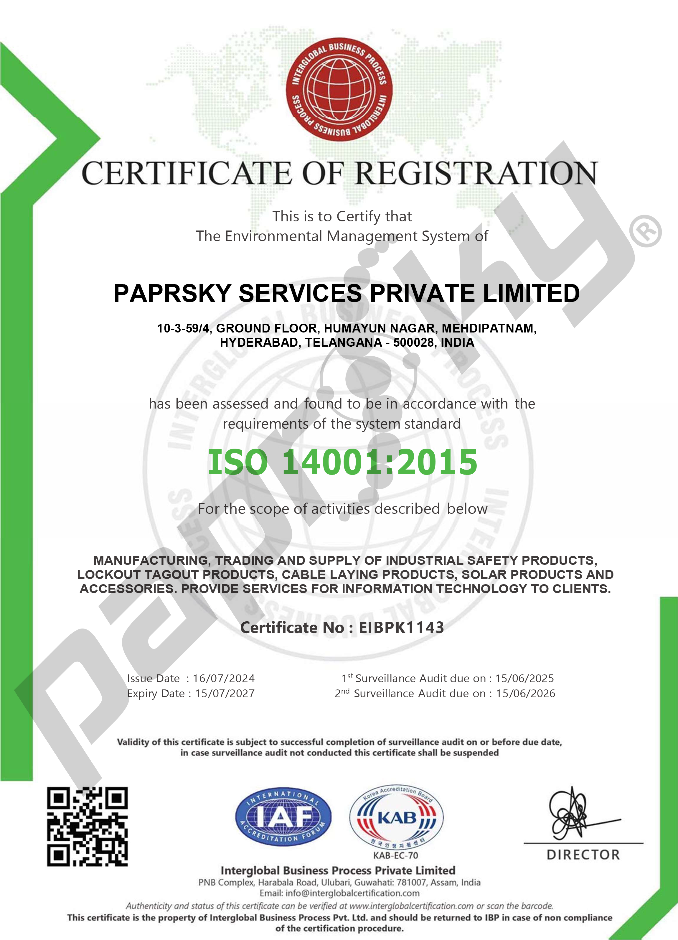 ISO 14001 – Environmental Management